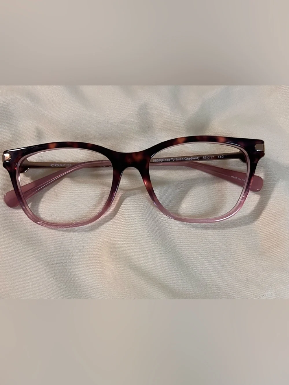 Coach Tortoise and Pink Women's Glasses 🆕